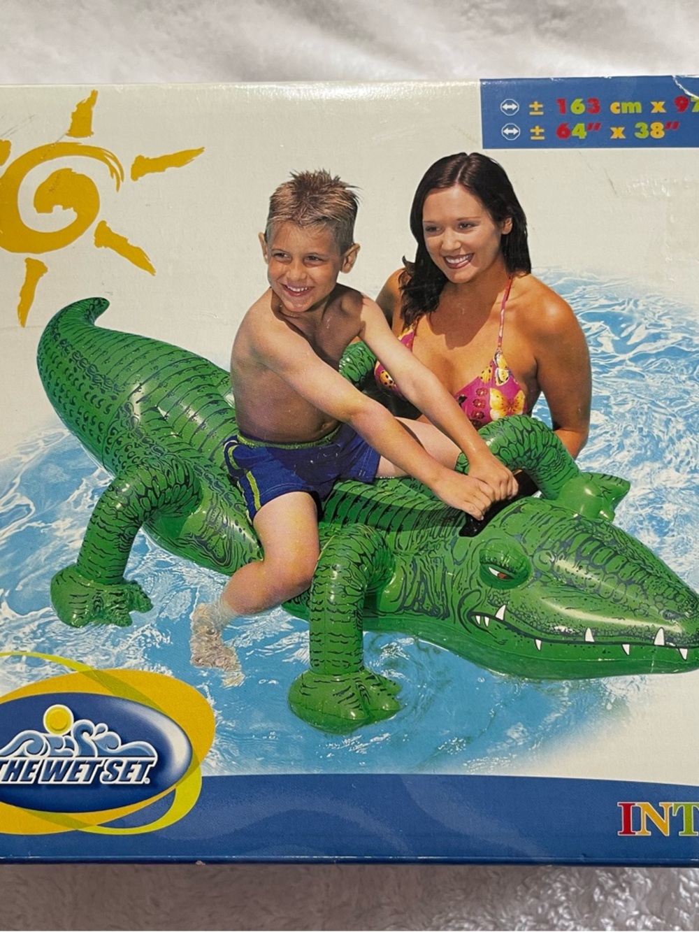 The Wet Set Green Inflatable Lil’ Gator Crocodile Pool Float